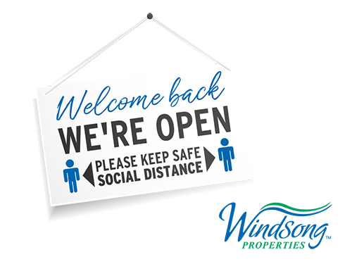 Welcome Back We are Open>